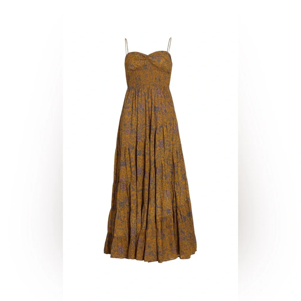 Free People Mustard Floral Maxi Dress - Picture 6 of 13